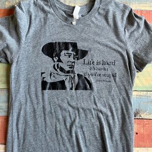 Gray John Wayne Graphic T